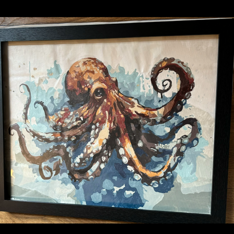 Hand painted octopus
