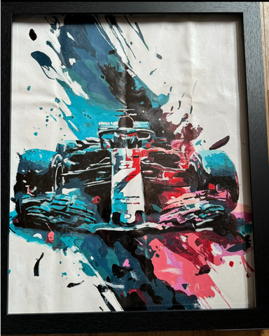 F1 painted framed pic