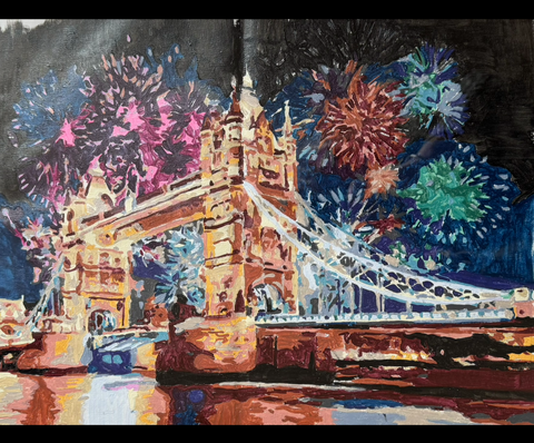 London Bridge painted by local artist